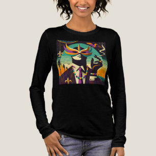 Mid Century Retro 60s Mardi Gras The Smoking Man Tri-Blend Shirt