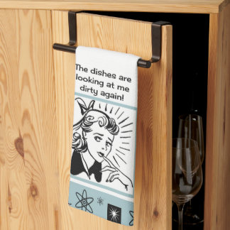 Mid-century retro dish towel