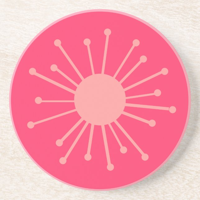 Mid Century Retro Starburst Coaster (Front)