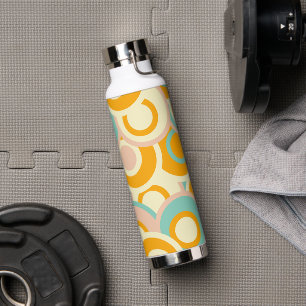 Mid Century retro vintage Pattern Water Bottle