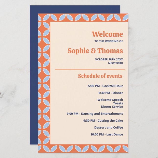 Mid Century Retro Wedding (Front/Back)