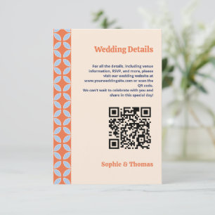 Mid Century Retro Wedding Enclosure Card