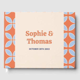Mid Century Retro Wedding Guest Book