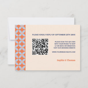 Mid Century Retro Wedding RSVP Card