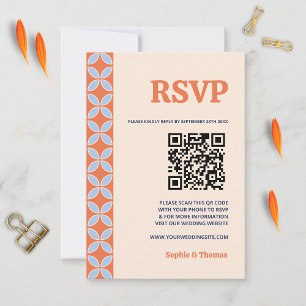 Mid Century Retro Wedding RSVP Card