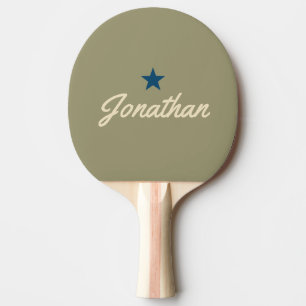 Mid-Century Sage Meadow Vintage BL Star Signature Ping Pong Paddle