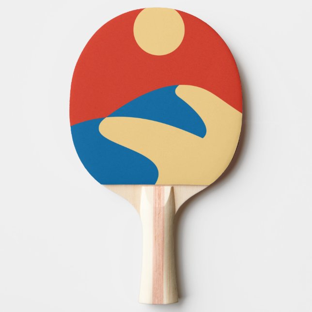 Mid Century Sahara Desert, Mod Wall Art Ping Pong Paddle (Front)