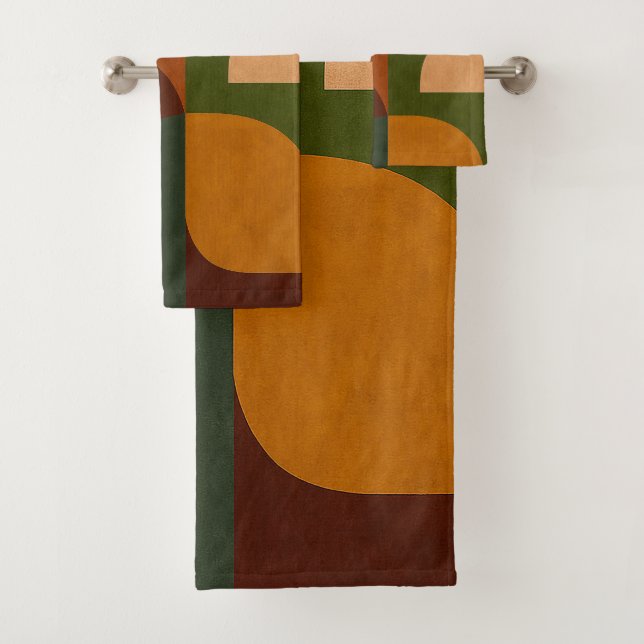 Mid-Century Soul Pattern Bath Towel Set (Insitu)