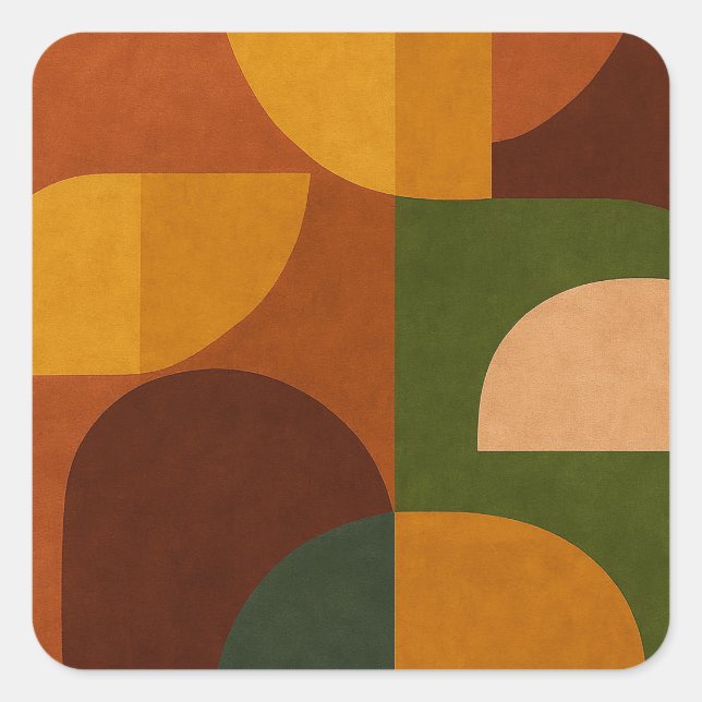 Mid-Century Soul Pattern Square Sticker (Front)