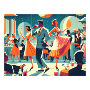Mid Century Space Age Cocktail Party Photo Print