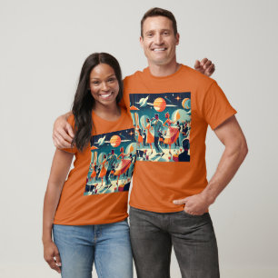 Mid Century Space Age Cocktail Party T-Shirt
