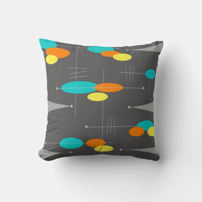 Mid-Century Space Age Spheres Cushion (Front)