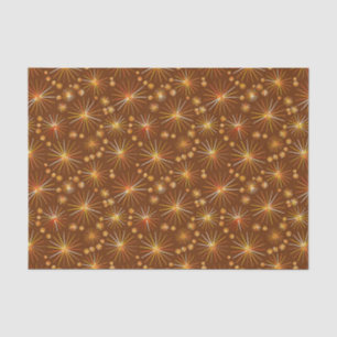 Mid Century Sputnik pattern, Chocolate Brown Tissue Paper