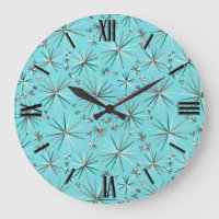 Mid Century Sputnik pattern, Robin's Egg Blue