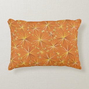 Mid Century Sputnik pattern, Terracotta Decorative Cushion