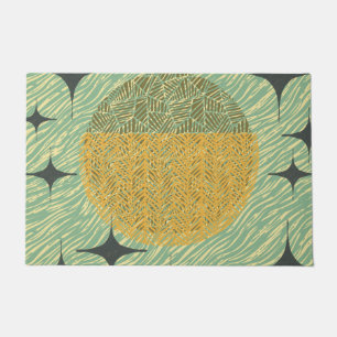 Mid Century Starburst Geometric Design Doormat