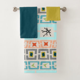 Mid-Century Stripes Bath Towel Set