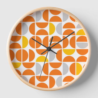 Mid Century Sunny Tiles Clock