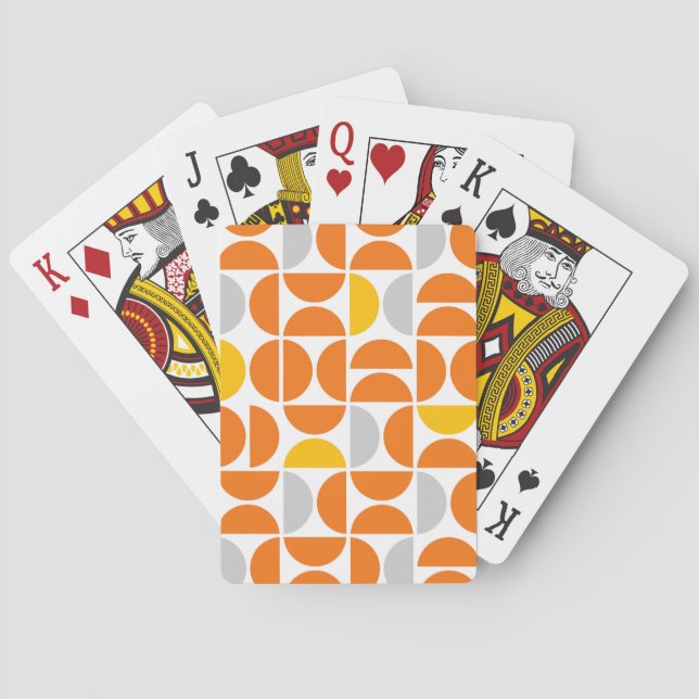 Mid Century Sunny Tiles Playing Cards (Back)