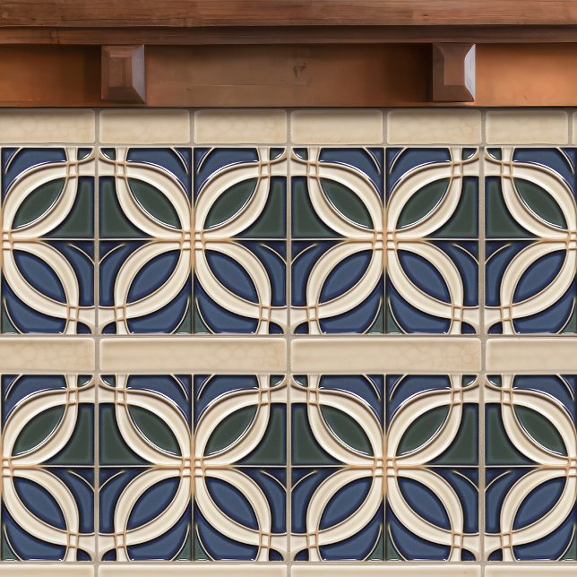 Mid-Century Symmetry Organic Art Deco Belle Epoque Tile (Creator Uploaded)