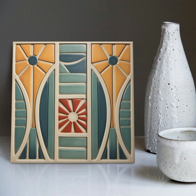 Mid-Century Symmetry Organic Arts and Crafts Tile (Creator Uploaded)