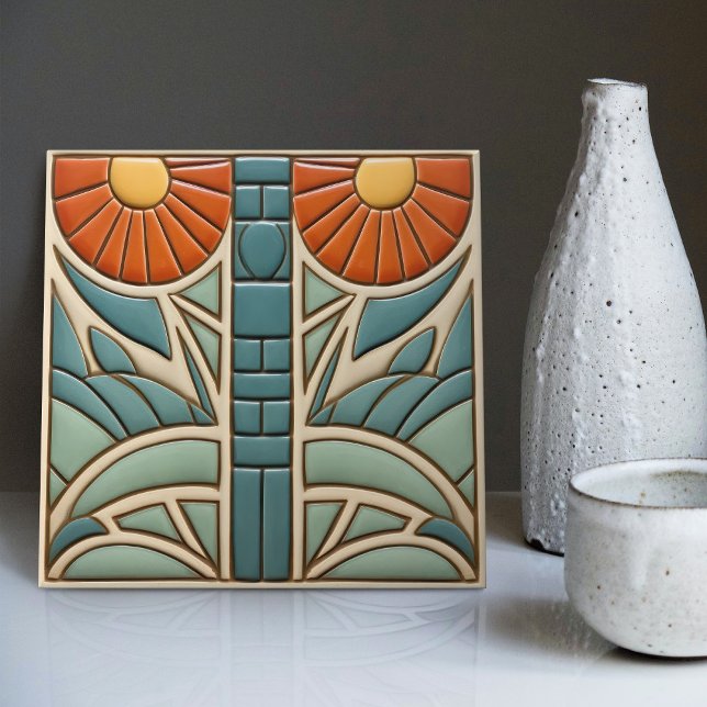 Mid-Century Symmetry Organic Arts and Crafts Tile (Creator Uploaded)