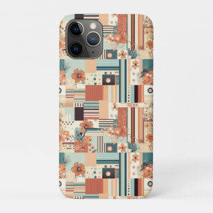 Mid Century Terracotta Teal Geometric Floral Case-Mate iPhone Case
