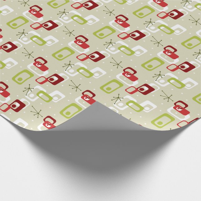 Mid-Century Tiki Atomic Wrapping Paper (Corner)