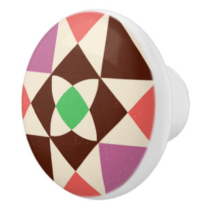 Mid century tiles - 60's ceramic knob