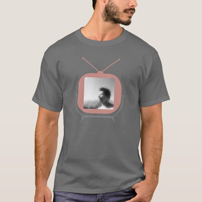 Mid Century TV with Customisable Square Screen T-Shirt (Front)