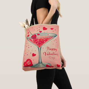 Mid Century Valentine Martini cocktail Tote Bag