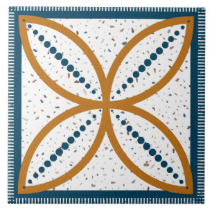 Mid-Century Vintage Art Abstract Pattern Tile