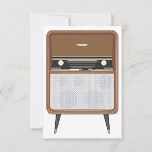Mid Century Vintage Radio Retro Music Lover Invitation
