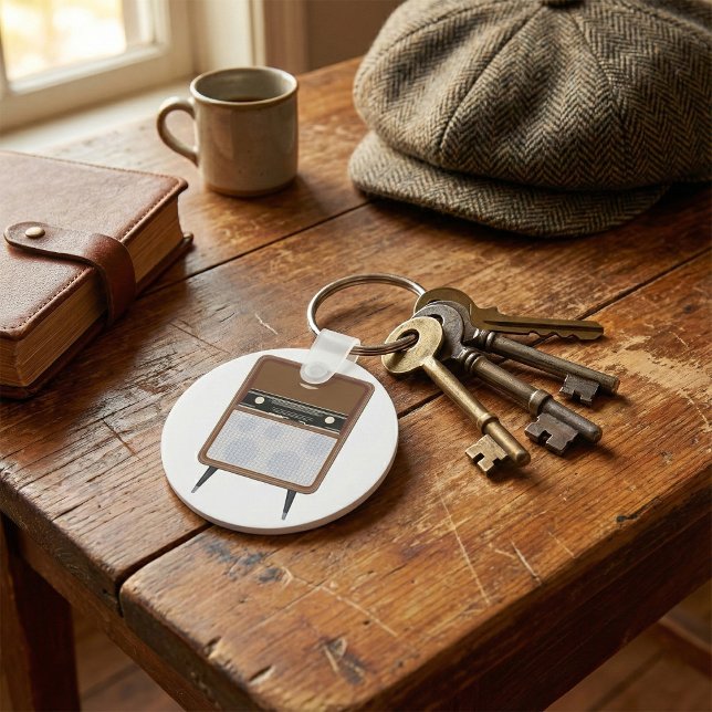 Mid Century Vintage Radio Retro Music Lover Key Ring (Creator Uploaded)