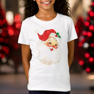 Mid Century Vintage Santa Claus Christmas T-Shirt
