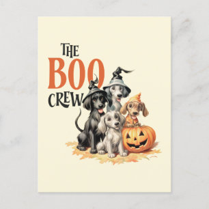 Mid-Century Vintage Style "The Boo Crew" Postcard