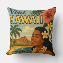 Mid Century Visit Hawaii Tourism Art