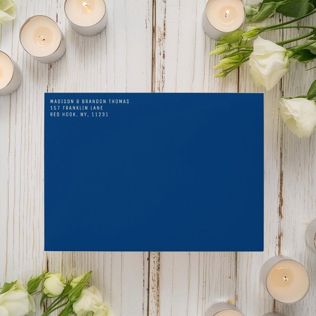 Mid-Century Wedding Flowers | Blue Address  Envelope (Creator Uploaded)
