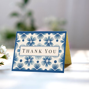 Mid-Century Wedding Flowers   Full Print  Thank You Card