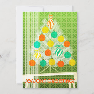 Mid Century Xmas Flat Card