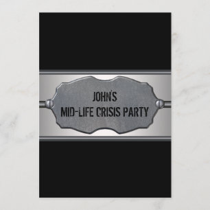 Mid Life Crisis Mans 40th Birthday Party Invitation