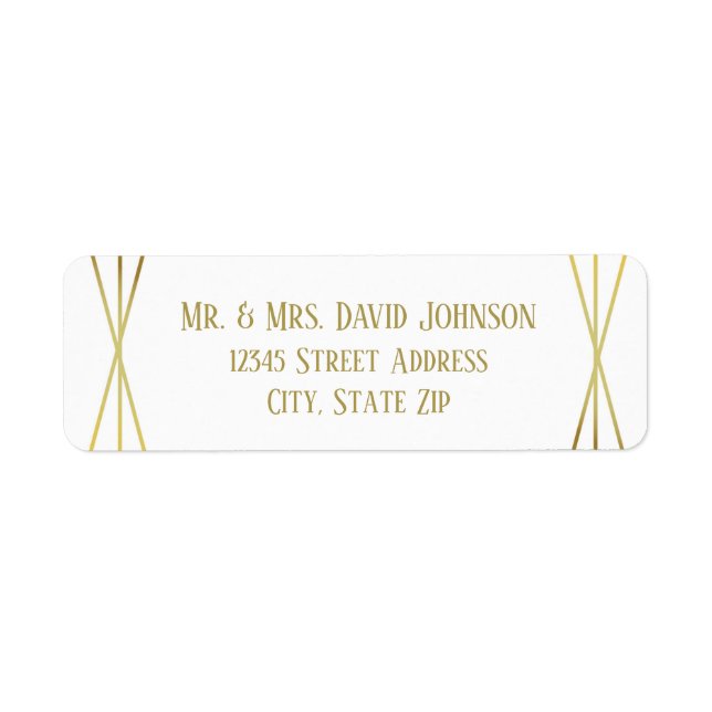 Mid Mod Design - Return Address Label (Front)