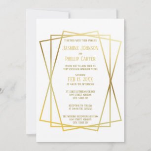 Mid Mod Design - Wedding/Reception Invitation
