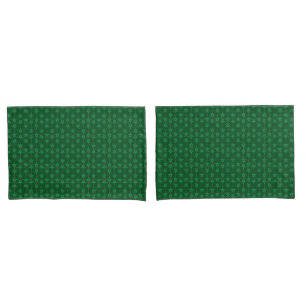 Mid Mod Garland Green Standard Pillowcases
