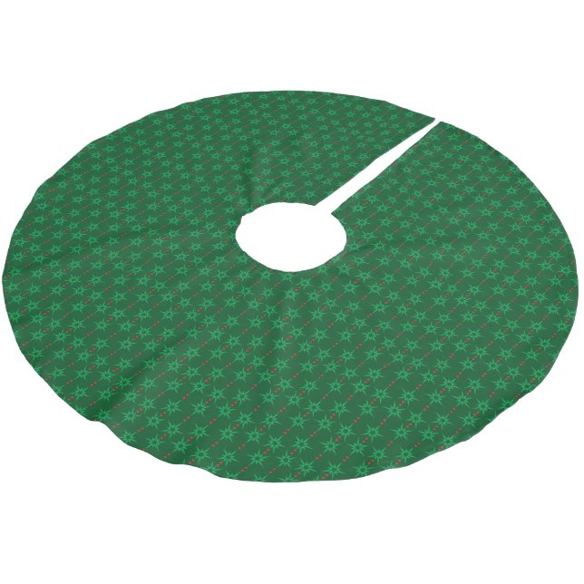 Mid Mod Garland Green Tree Skirt (Angled)