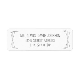 Mid Mod Gray Design - Return Address Label