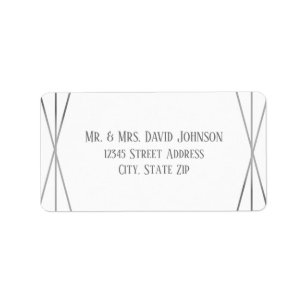 Mid Mod Grey Design - Address Label
