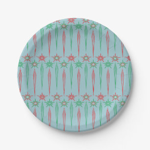 Mid Mod Icicles 7" Paper Plate