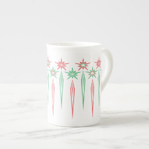 Mid Mod Icicles Bone China Mug
