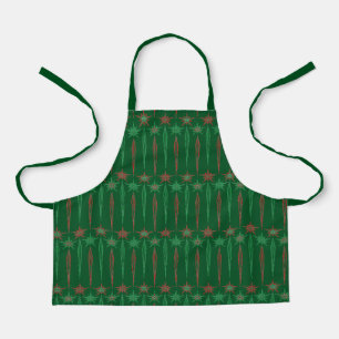 Mid Mod Icicles Green Small Apron